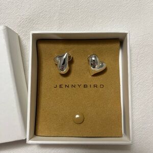 Jenny Bird Metallic Heart Earrings
